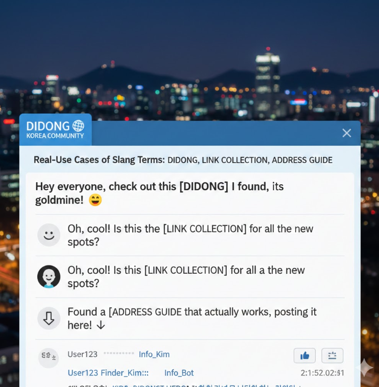 di동코리아 커뮤니티 게시글 캡처