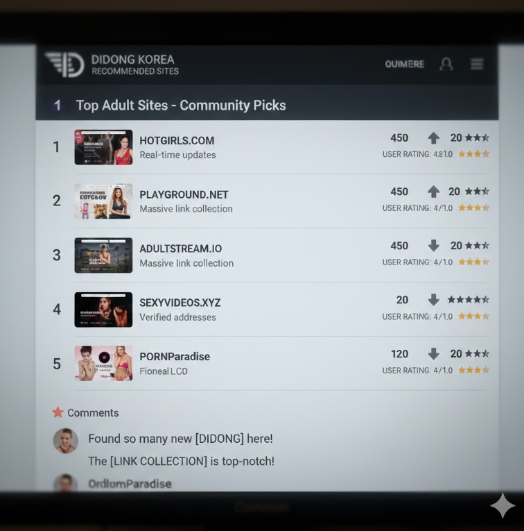 di동코리아 추천 사이트 목록 캡처