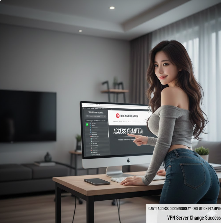 di동코리아 접속 안 될 때 대처 예시