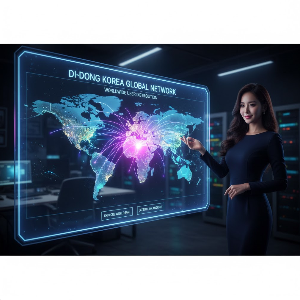 글로벌 확장성과 편의성: 세계 지도를 활용한 네트워크 시각화와 직관적인 모바일 앱 디자인은 전 세계 이용자가 언제 어디서든 쉽고 빠르게 접속할 수 있는 뛰어난 접근성을 나타냅니다.