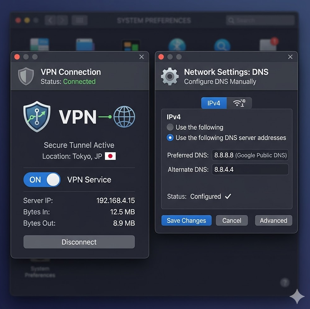 di동 우회 세팅 스크린샷