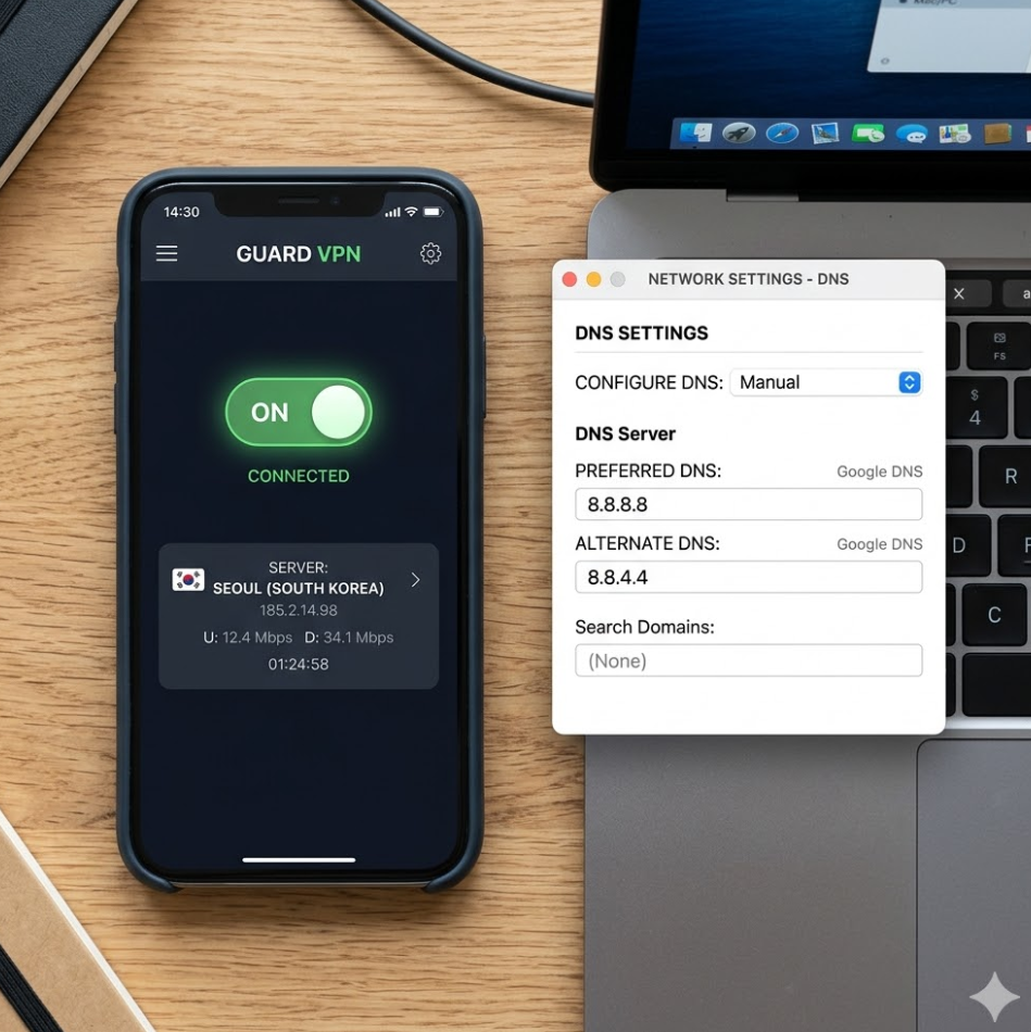 di동 우회 세팅 스크린샷